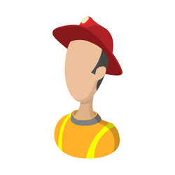 Fireman icon flat Royalty Free Vector Image - VectorStock