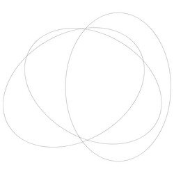 random overlapping ovals ellipses abstract vector image