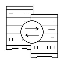 replication database line icon vector image