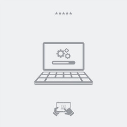 upgrade settings computer icon vector image