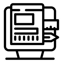 web design process being created on desktop vector image