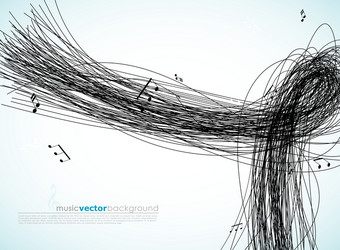 With lines and tunes vector