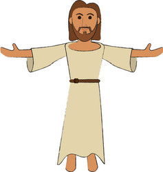 Jesuschrist cute cartoon Royalty Free Vector Image