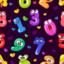 seamless pattern with numbers vector image