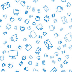 set line computer monitor mail and e-mail vector image