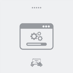 upgrade settings computer icon vector image