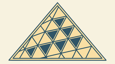 blue geometric triangle pattern grid design vector image