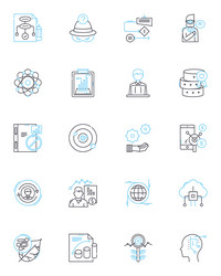 design and invention linear icons set innovation vector image