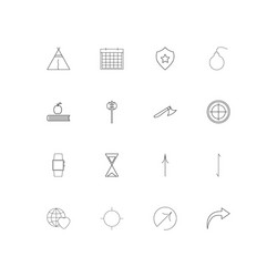 lifestyle linear thin icons set outlined simple vector image