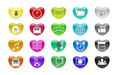 Love icons vector