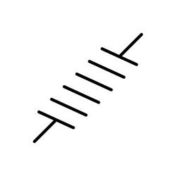 spring coil and absorber icon in thin line style vector image