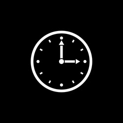 time clock icon and watch timer vector image
