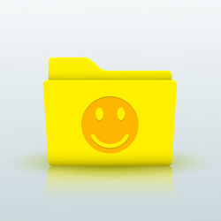 yellow folder on blue background eps10 vector