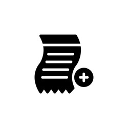 bill invoice with add mark icon vector image