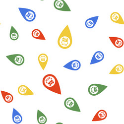 color map pointer with bus icon isolated seamless vector image