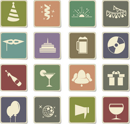 Party icon set vector