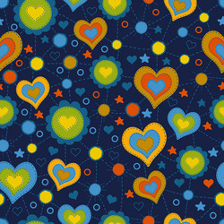 seamless pattern with the application of hearts vector image