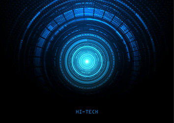 circuit technology background with hi-tech vector image