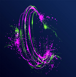 dots particles flowing vortex abstract background vector image