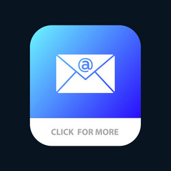 email inbox mail mobile app button android vector image