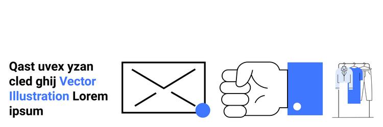 email notification concept with envelope hand vector image