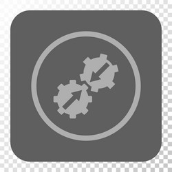 gear integration rounded square button vector image