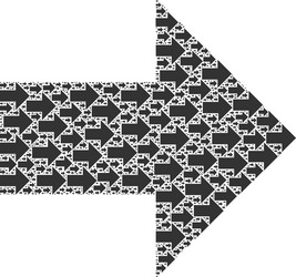 arrow right recursion composition itself items vector image