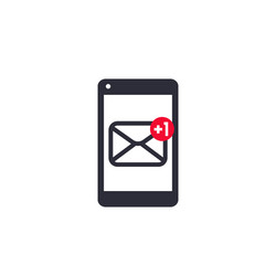 incoming message with notification vector image