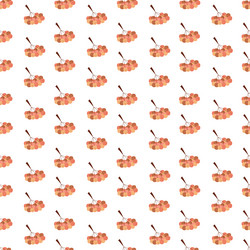 seamless pattern with abstract branch of rowan vector image