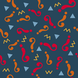 seamless pattern with multicolored question marks vector image