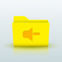 Yellow folder on blue background eps10 vector