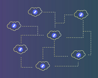 cryptocurrency status with cloud style background vector image