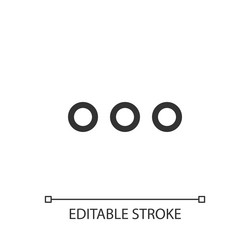 ellipsis pixel perfect linear ui icon vector image