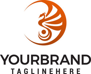 Phoenix Logo Concept - Rising Flame Vector Image