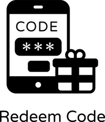 Redeem code Royalty Free Vector Image - VectorStock