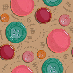 seamless pattern with buttons vector image