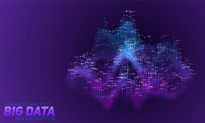 abstract 3d big data visualization vector image