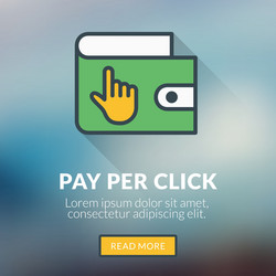 Flat design concept for pay per click vector