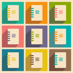 flat with shadow concept and mobile application vector image