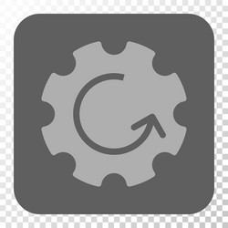 gear rotation rounded square button vector image