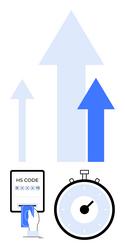 growth and efficiency visualization with arrows vector image