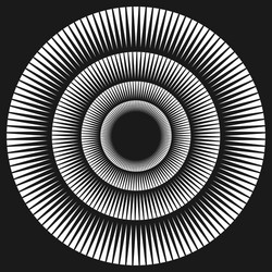 radial concentric circular triangles shape design vector image