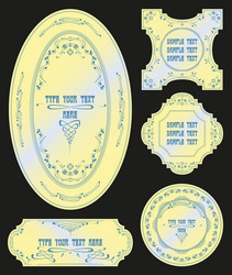 set of banners in retro style vector image