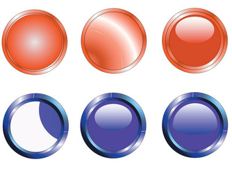 shiny web buttons vector image