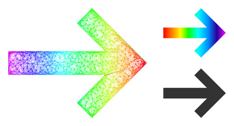 spectral net gradient arrow right icon vector image