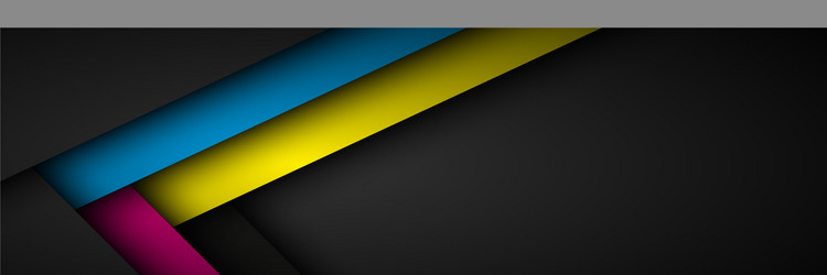 abstract header with lines in cmyk colors triangle vector image