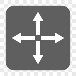 expand arrows rounded square button vector image