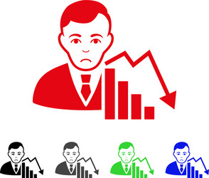 sad stock trader icon vector image