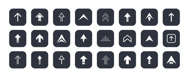 up down arrows button set arrow icon collection vector image