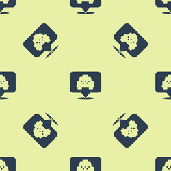 blue map pointer with taxi icon isolated seamless vector image
